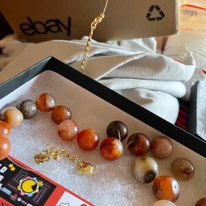 FOR @aprilsplace0625  ONLY PLEASE 
Elegant Gold and Brown Beaded Necklace